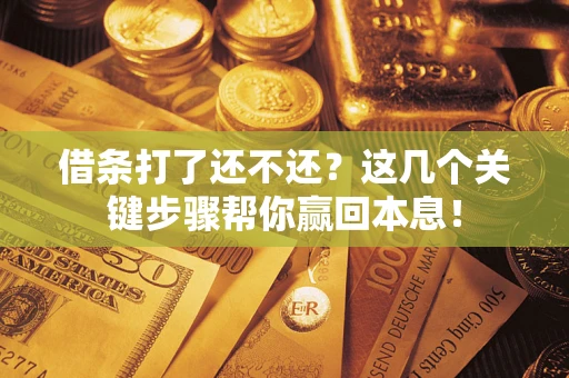 济南借条打了还不还？这几个关键步骤帮你赢回本息！