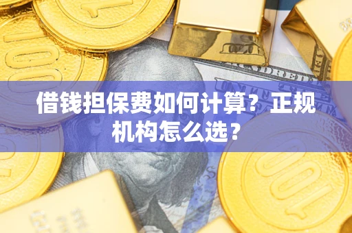 济南借钱担保费如何计算？正规机构怎么选？